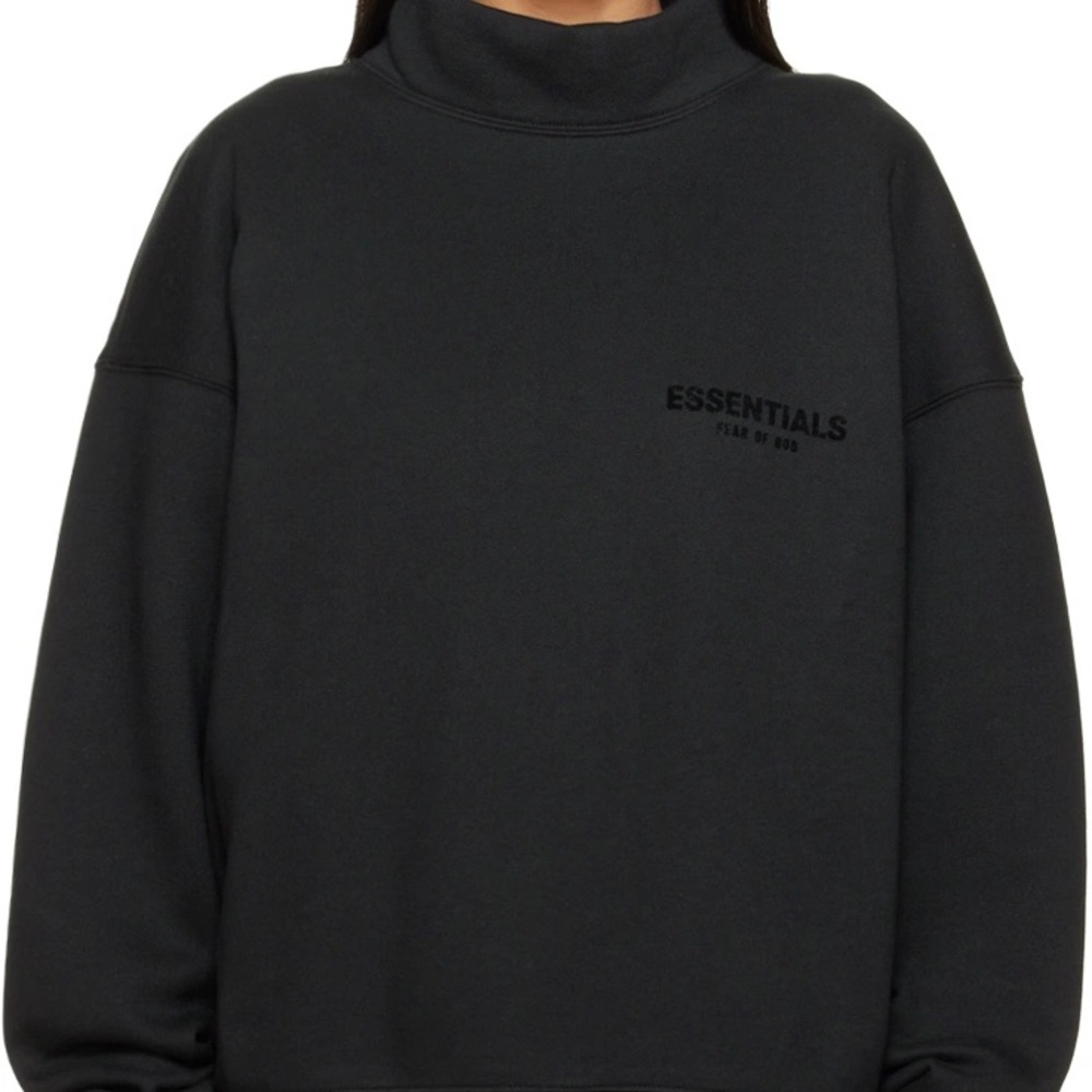 Essentials Charcoal Mockneck  Sweater